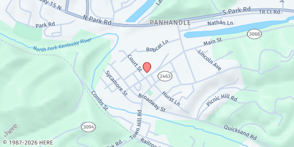 Map showing Interfaith of Breathitt County - Main Location at 1148 Main St, Jackson, KY