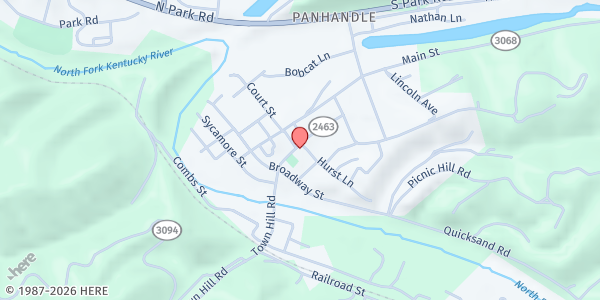 Map showing Jackson First United Methodist Church at 1022 College Ave, Jackson, KY