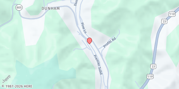 Map showing New Freedom Worship Center at 40 Slate Hill Road, Jenkins, KY