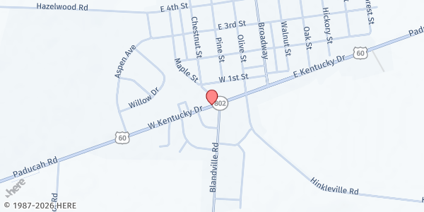 Map showing Grace United Methodist (FA) at 325 W. Kentucky Dr., LaCenter, KY
