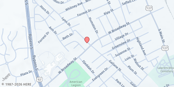 Map showing Light Center at 700 W Broadway St #3, Lawrenceburg, KY