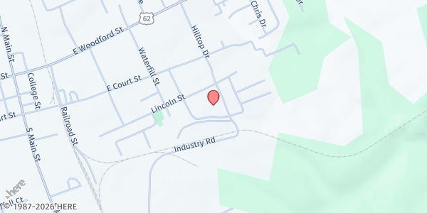 Map showing Open Hands Community Pantry at 1111 Industry Road, Lawrenceburg, KY