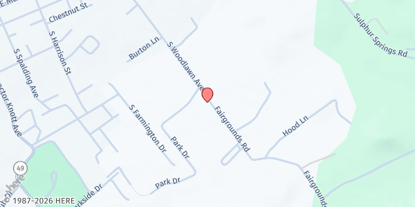 Map showing Marion County Community Action at 593 Fairgrounds Road, Lebanon, KY