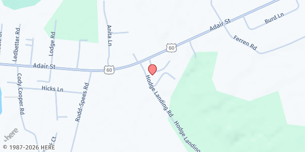 Map showing Ohio Valley Baptist Church at 1424 US Hwy. 60 W., Ledbetter, KY