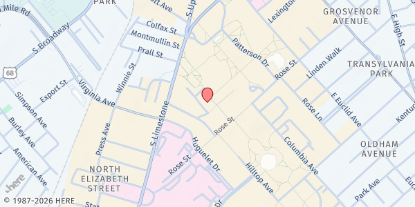 Map showing Campus Kitchen at University of Kentucky at 160 Funkhouser Dr., #203, Lexington, KY