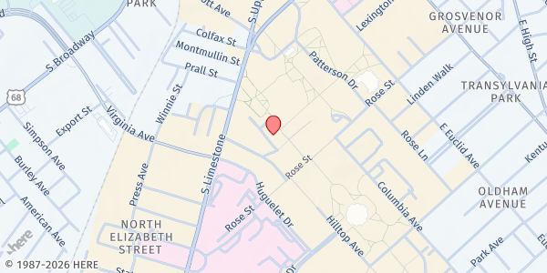 Map showing Campus Kitchen at University of Kentucky at 160 Funkhouser Drive, #207, Lexington, KY
