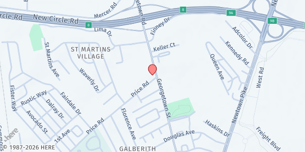 Map showing First African Baptist CSFP at 901 Georgetown Street, Lexington, KY