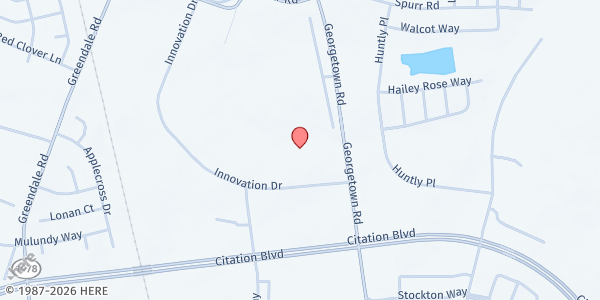 Map showing God's Pantry Food Bank - Lexington at 2201 Innovation Dr, Lexington, KY