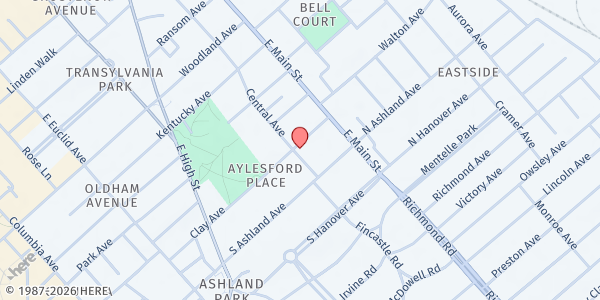 Map showing Green Edge Kentucky - Food Distribution Center at 130 Clay Ave, Lexington, KY