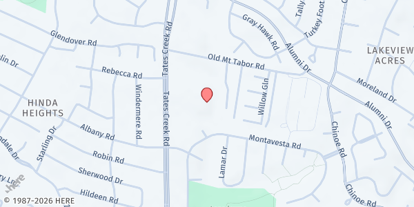 Map showing Immanuel Baptist Church at 3100 Tates Creek Rd., Lexington, KY