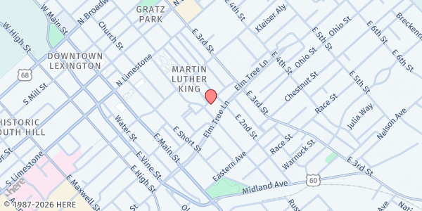 Map showing Lighthouse Ministries at 190 Spruce St, Lexington, KY