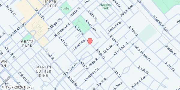 Map showing Moveable Feast Lexington at 474 Silver Maple Way, Lexington, KY