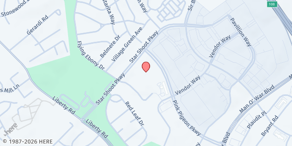 Map showing Northeast Christian Church at 990 Star Shoot Parkway, Lexington, KY