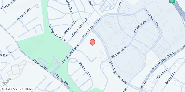 Map showing Northeast Christian Church Food Pantry at 990 Star Shoot Pkwy., Lexington, KY