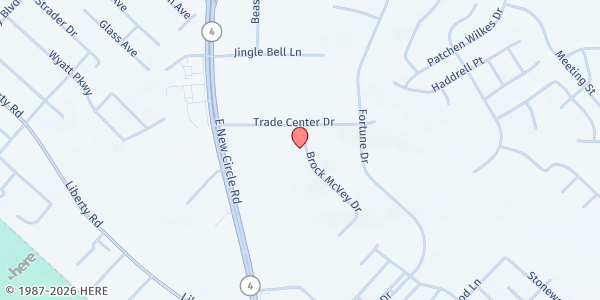 Map showing Redeemed Christian Church of God at 2130 Trade Center Drive, Lexington, KY