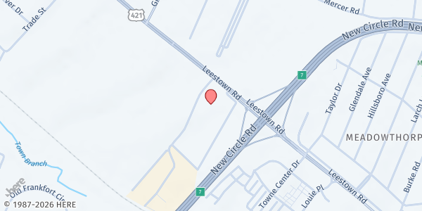 Map showing The HEART of BCTC Pantry - Leestown Campus at 164 Opportunity Way, Leestown Campus, A Building, Room 203, Lexington, KY