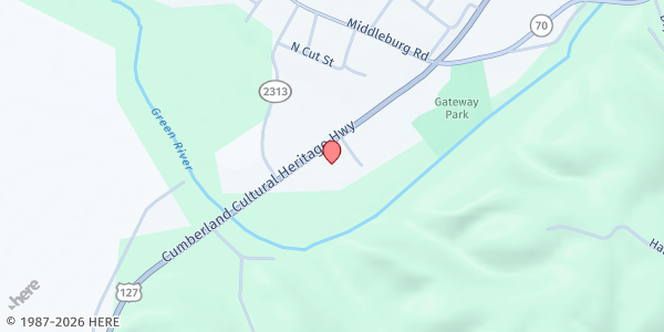 Map showing Casey County Food Pantry, Inc at 289 Wallace Wilkinson Blvd, Liberty, KY