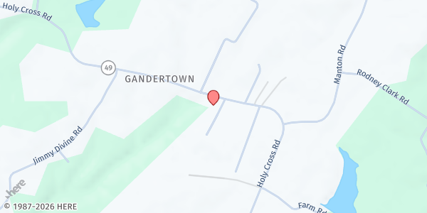 Map showing New Birth Mission Church at 3553 Holy Cross Road, Loretto, KY