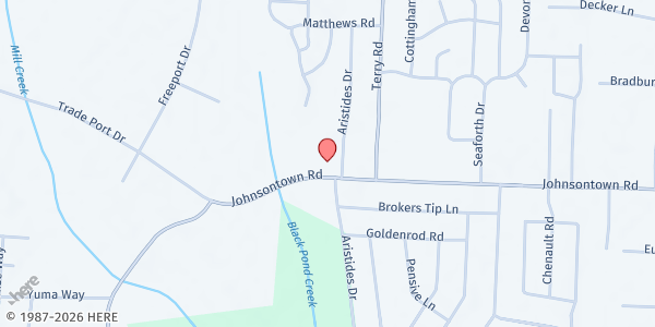 Map showing Emmanuel Church AG Food Pantry at 5701 Johnsontown Rd., Louisville, KY