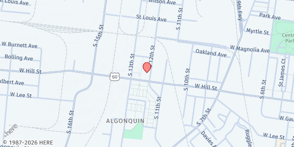 Map showing Emmanuel Missions - South 12th Street at 1466 South 12th Street, Louisville, KY