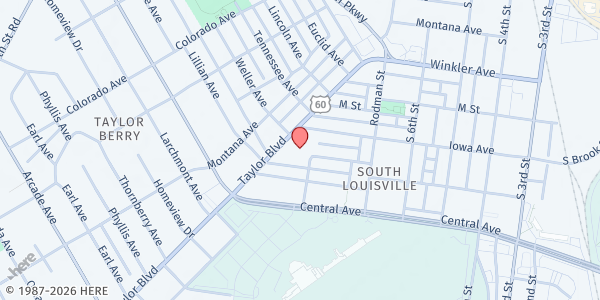 Map showing Kids Café South Louisville Community Center at , Louisville, KY