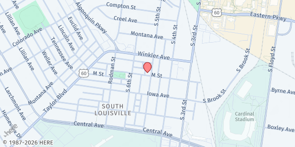 Map showing The Lord's Kitchen at 2732 S. 5th St., Louisville, KY