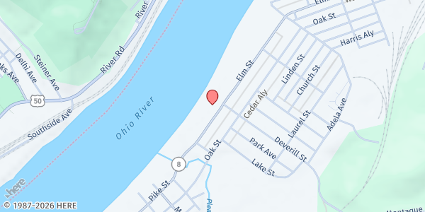 Map showing Ludlow Community Center at 808 Elm St, Ludlow, KY