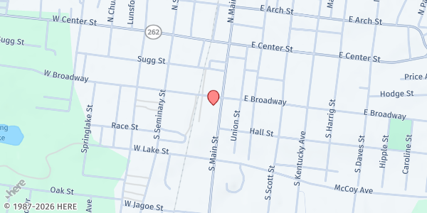 Map showing Breaking Bread Ministries - Madisonville at 221 S. Main St., Madisonville, KY