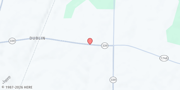 Map showing Enon Baptist Church at 6175 KY 339, Mayfield, KY