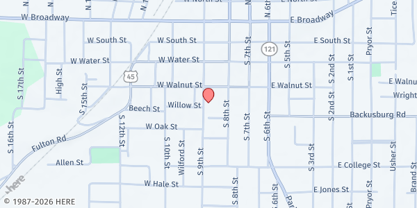 Map showing Food Pantry (Graves) at 424 South 9th Street, Mayfield, KY