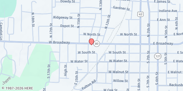 Map showing St. Vincent de Paul Society - Mayfield at 702 Broadway, Mayfield, KY