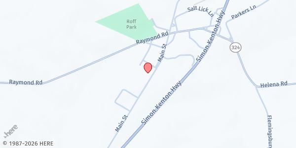 Map showing Jehovah-Jireh House at 5103 Main Street, Mays Lick, KY