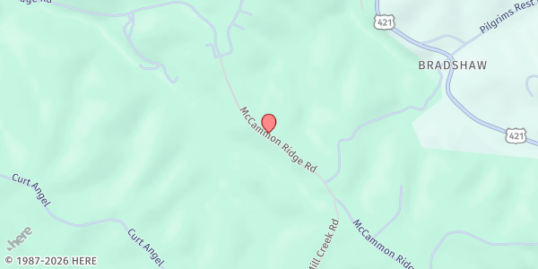 Map showing Jackson County Food Bank - McKee at 1257 McCammon Ridge Road, McKee, KY