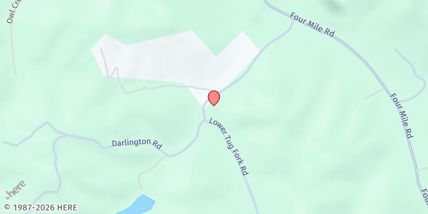 Map showing Bread of Life Pantry/St John Lutheran Church at 5977 Lower Tug Fork Rd, Melbourne, KY