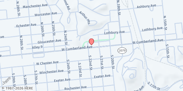Map showing Cooperative Christian Ministry at 2124 Cumberland Avenue, Middlesboro, KY