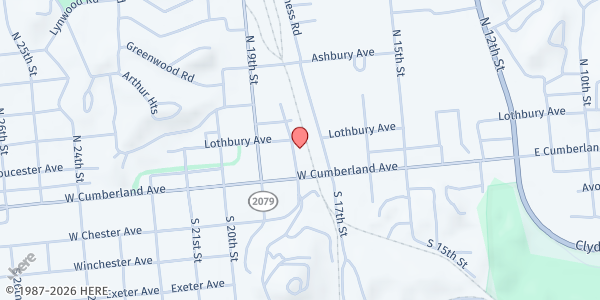 Map showing Middlesboro Salvation Army at 118 North 18th St, Middlesboro, KY