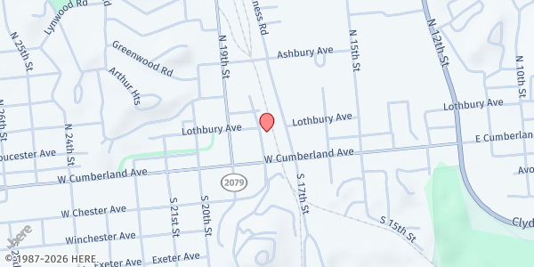 Map showing Salvation Army of Middlesboro at 118 18th St., Middlesboro, KY