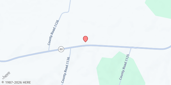 Map showing Milburn United Methodist Church at 4940 State Route 80 East, Milburn, KY