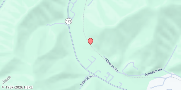 Map showing God's Appalachian Partnership Food Pantry at 108 Gap Hollow Rd., Minnie, KY