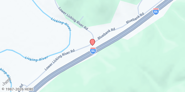 Map showing Bluebank Church Ministry at 3200 Bluebank-Ramey School Rd, Morehead, KY