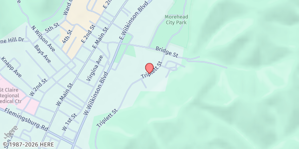 Map showing DOVES of Gateway at 324 Triplett Street, Morehead, KY
