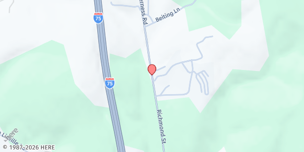 Map showing Grateful Bread Food Pantry at 3065 Richmond Street, Mount Vernon, KY