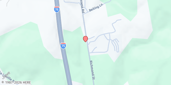 Map showing Grateful Bread Food Pantry at 3095 Richmond St., Mount Vernon, KY