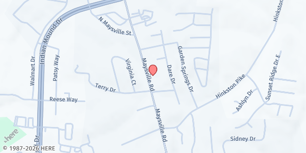 Map showing Sterling Community Food Coalition at 515 Maysville Rd., Mt. Sterling, KY