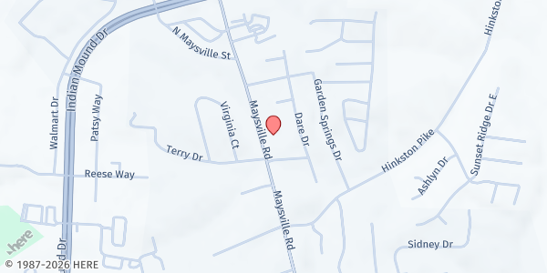 Map showing Sterling Community Food Coaltion at 515 Maysville Rd., Mt. Sterling, KY