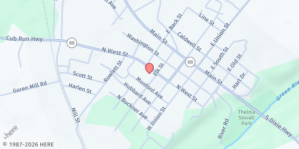 Map showing Abundance of the Hart at 501 North West Street, Munfordville, KY