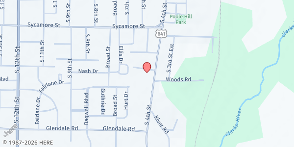 Map showing Murray-Calloway County Needline at 638 South 4th Street, Murray, KY