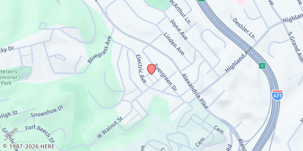 Map showing New Hope United Methodist Church at , Newport, KY