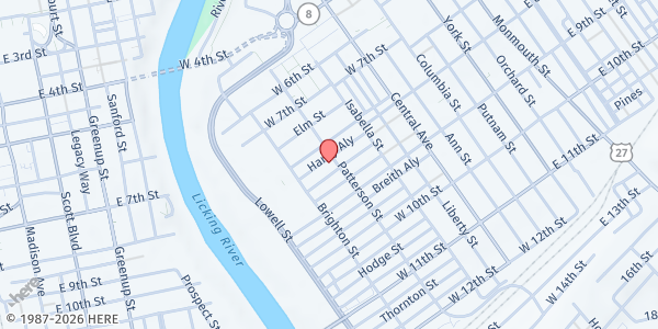 Map showing Newport Church Of God at 401 Keturah St., Newport, KY