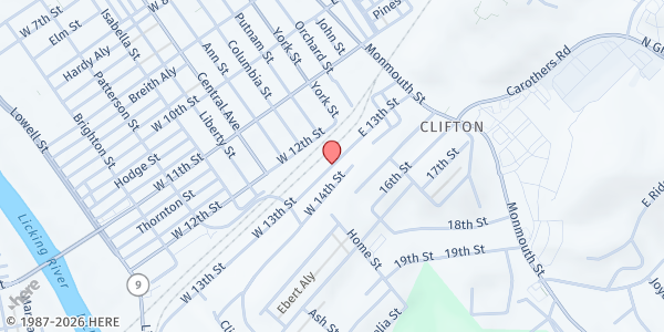 Map showing The Ion Center for Violence Prevention: Kenton at Confidential, Newport, KY